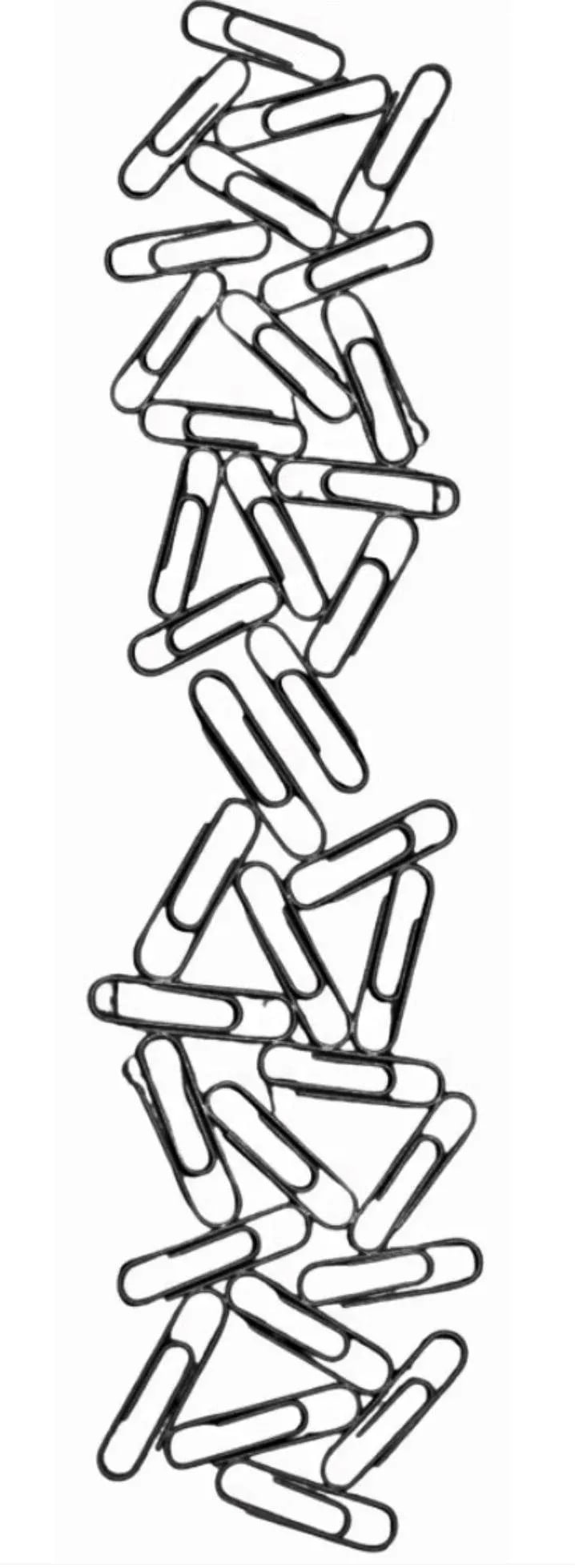 Vintage Double Pop Art Postmodern Curtis Jere Style Long Paper Clip Metal Wall Sculpture - 4