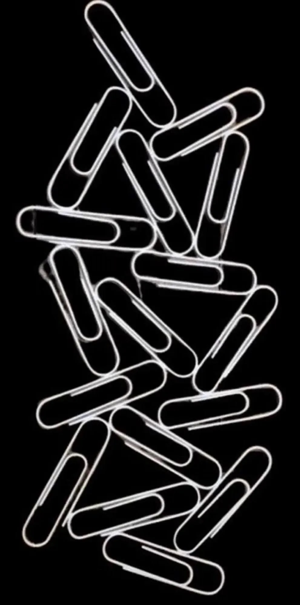 Vintage Double Pop Art Postmodern Curtis Jere Style Long Paper Clip Metal Wall Sculpture - 7