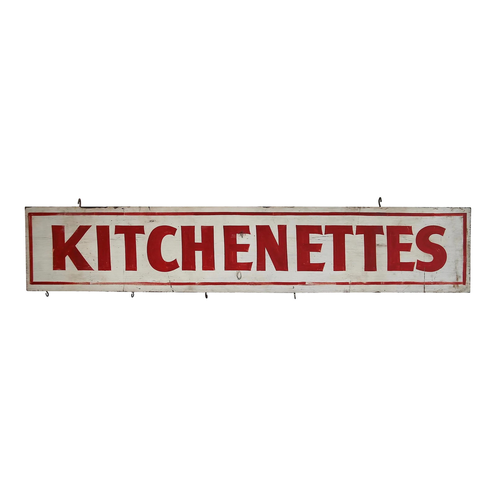 Circa 1940s Hand Lettered Two Sided Kitchenettes Sign (1 of 7)