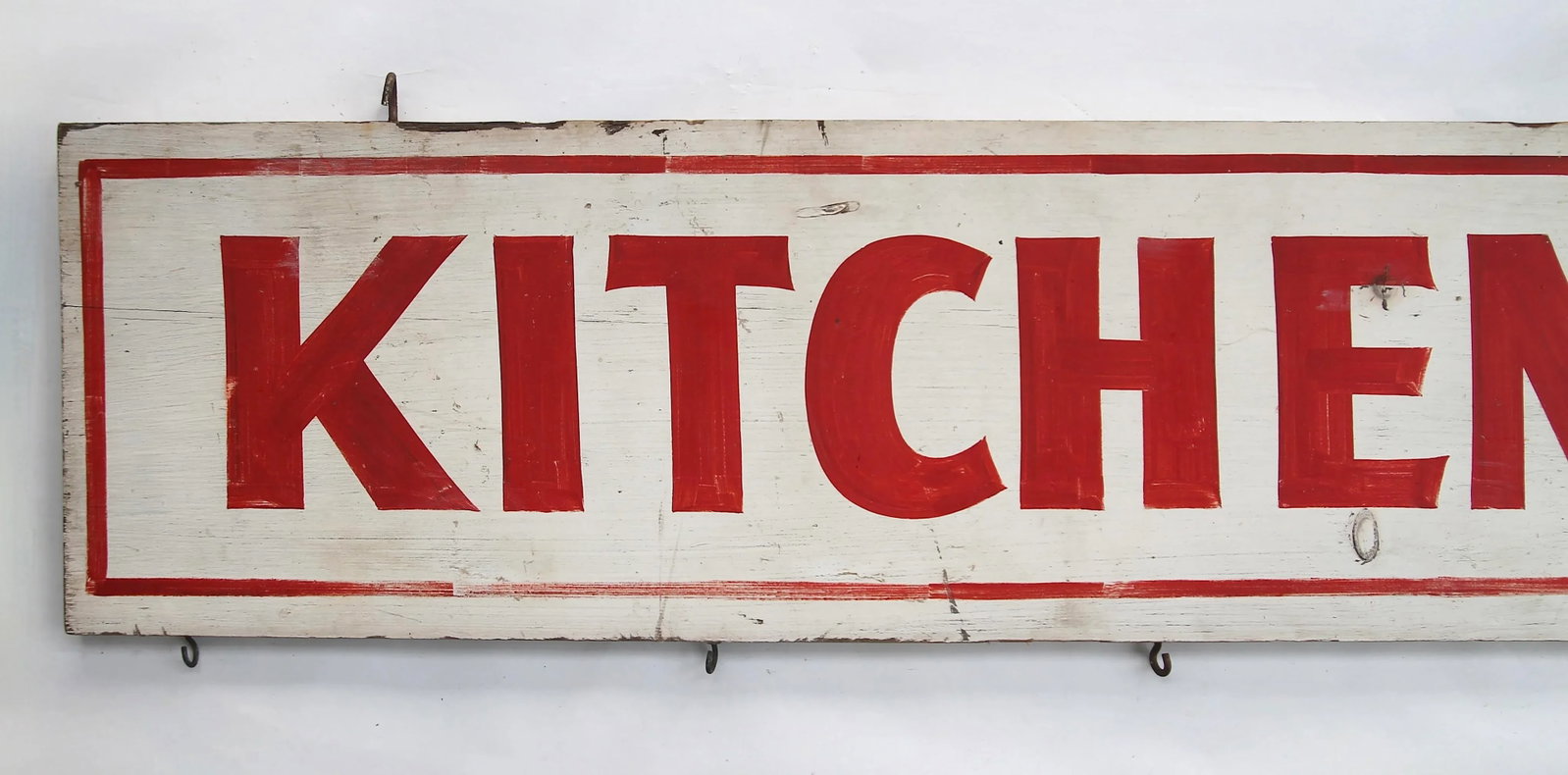 Circa 1940s Hand Lettered Two Sided Kitchenettes Sign - 2