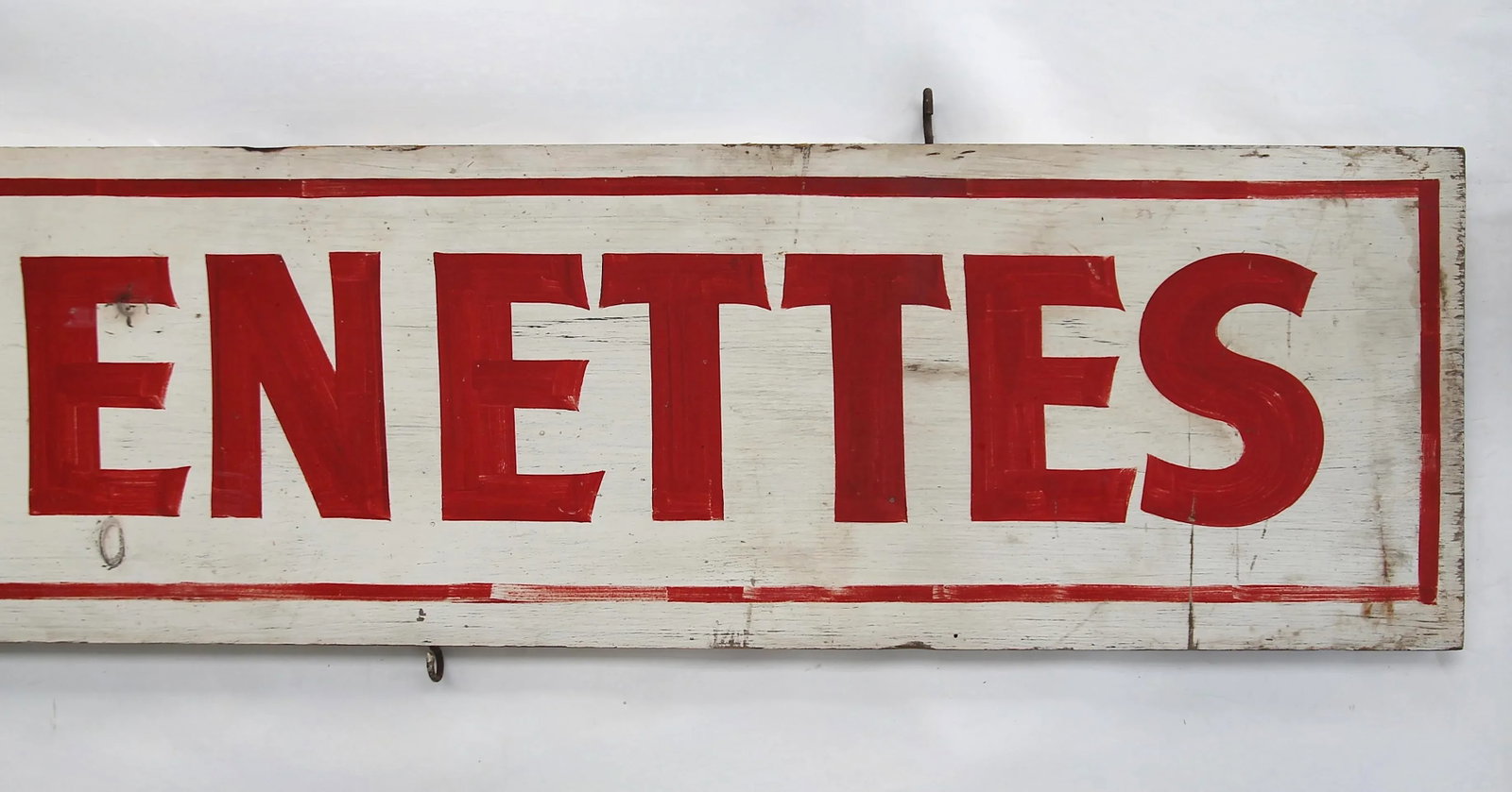 Circa 1940s Hand Lettered Two Sided Kitchenettes Sign - 3