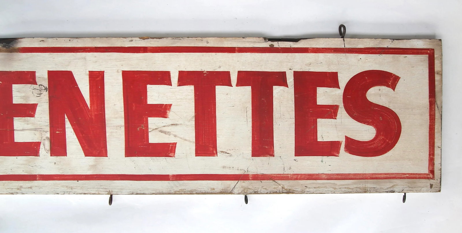 Circa 1940s Hand Lettered Two Sided Kitchenettes Sign - 6