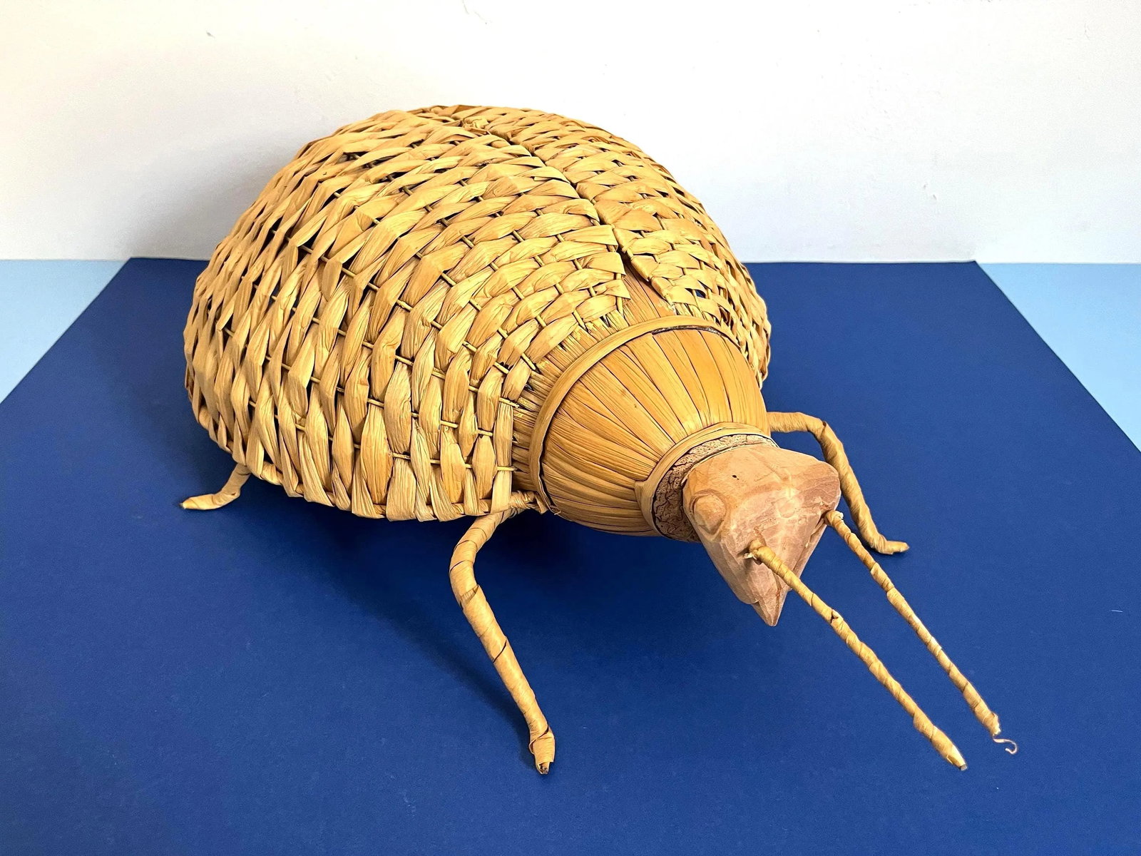 Giant 1970s Wicker Beetle - 13