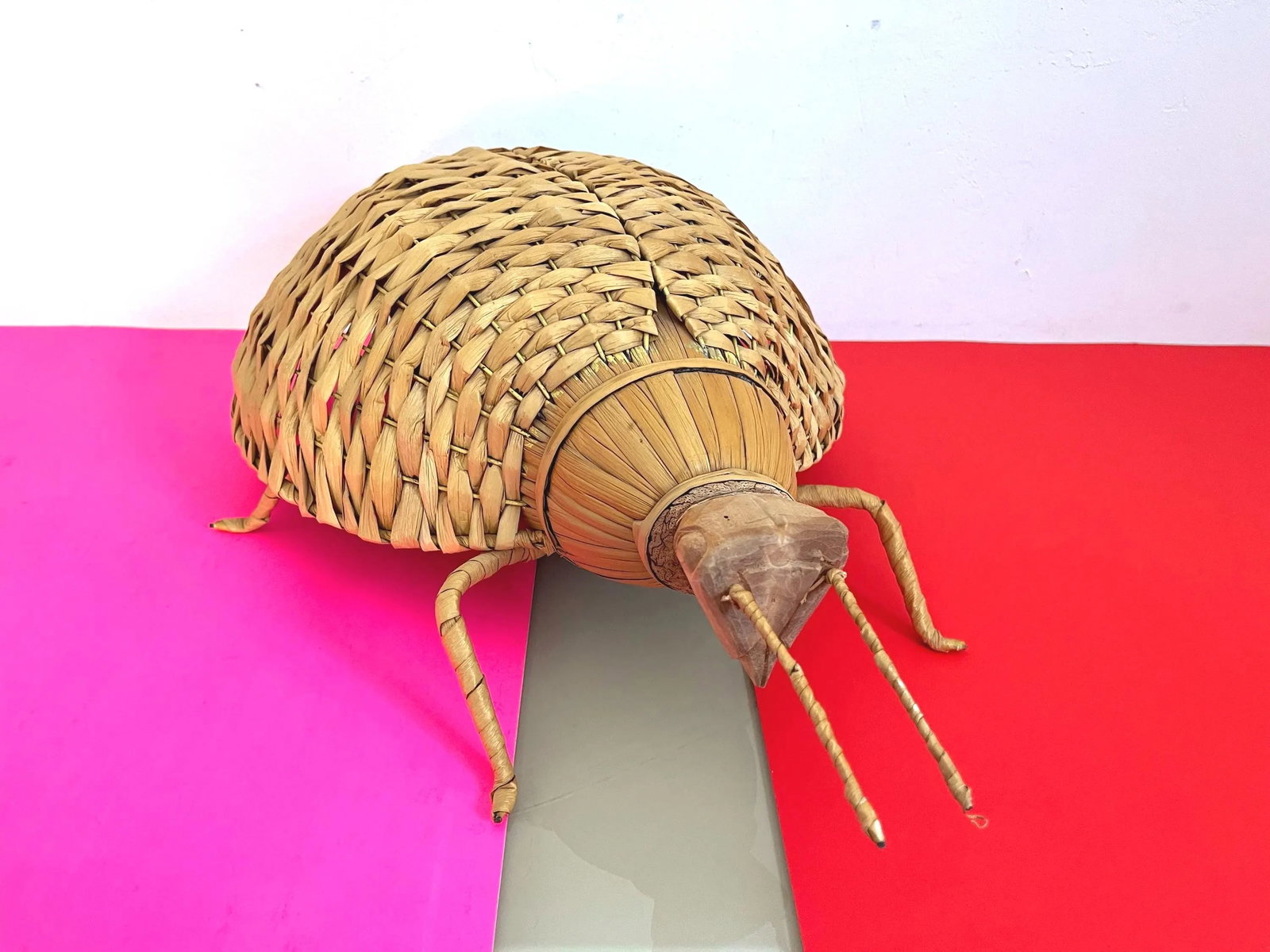 Giant 1970s Wicker Beetle - 15