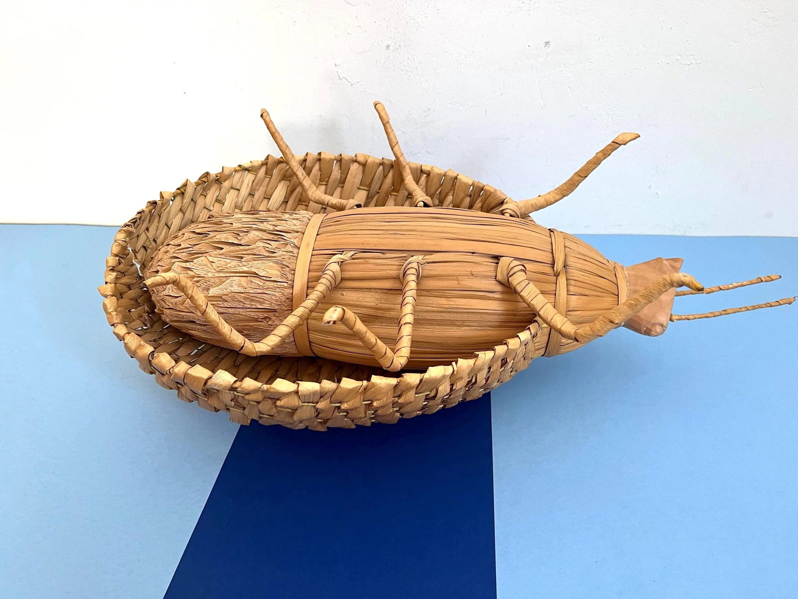 Giant 1970s Wicker Beetle - 16