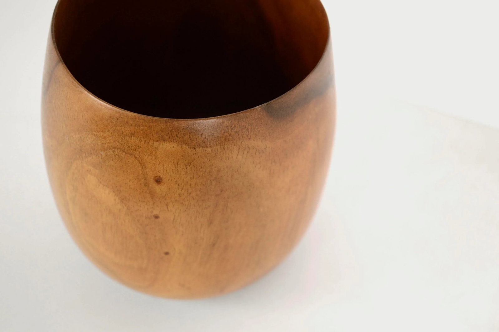 Hawaiian Hand Turned Wood Milo Bowl Vessel by Joseph Mathieu Hawaii - 5