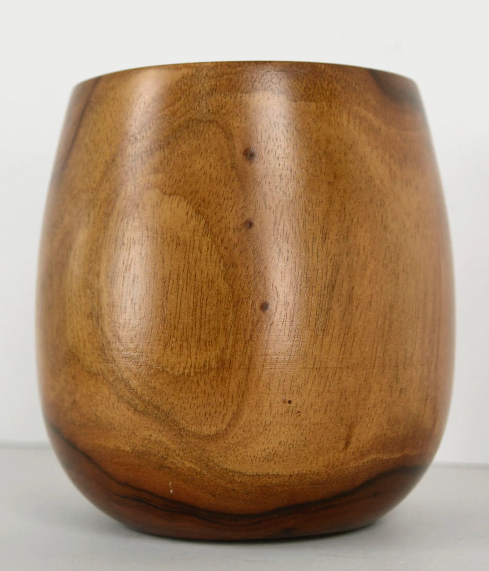 Hawaiian Hand Turned Wood Milo Bowl Vessel by Joseph Mathieu Hawaii - 6