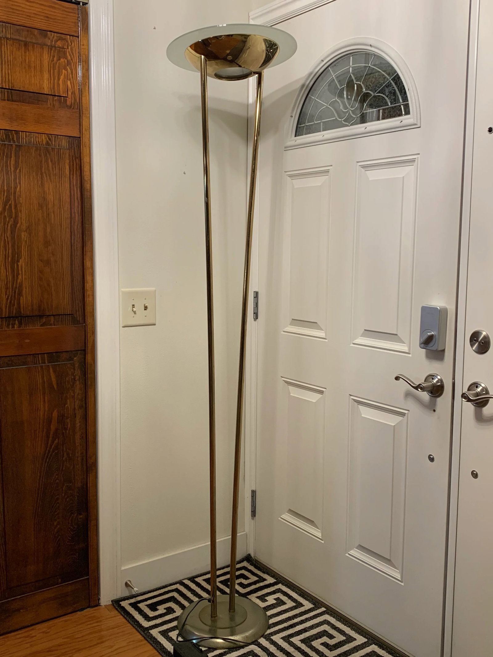 Vintage 1980s Relco Brass Floor Torch Lamp, Made in Italy - 11