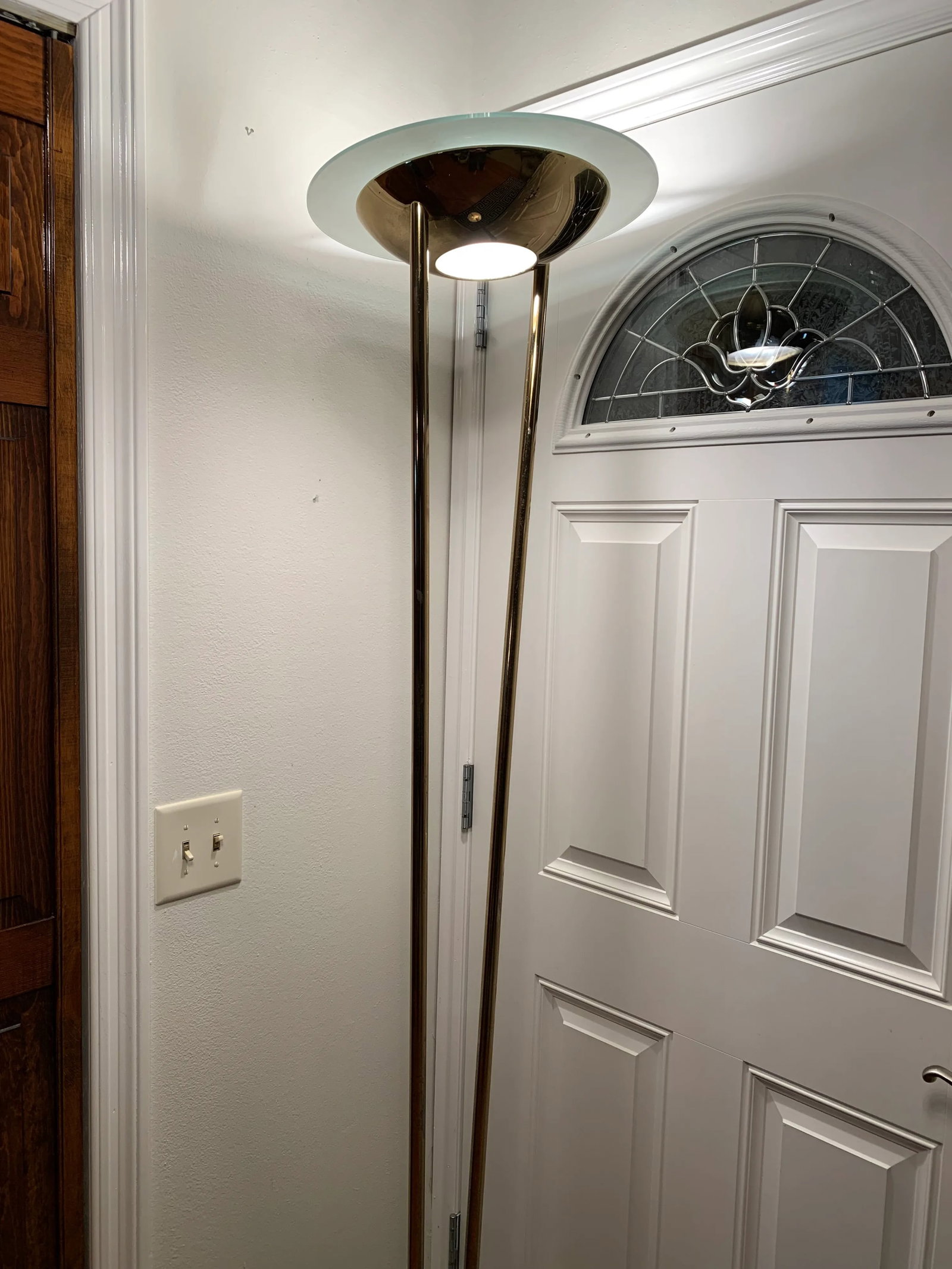 Vintage 1980s Relco Brass Floor Torch Lamp, Made in Italy - 3