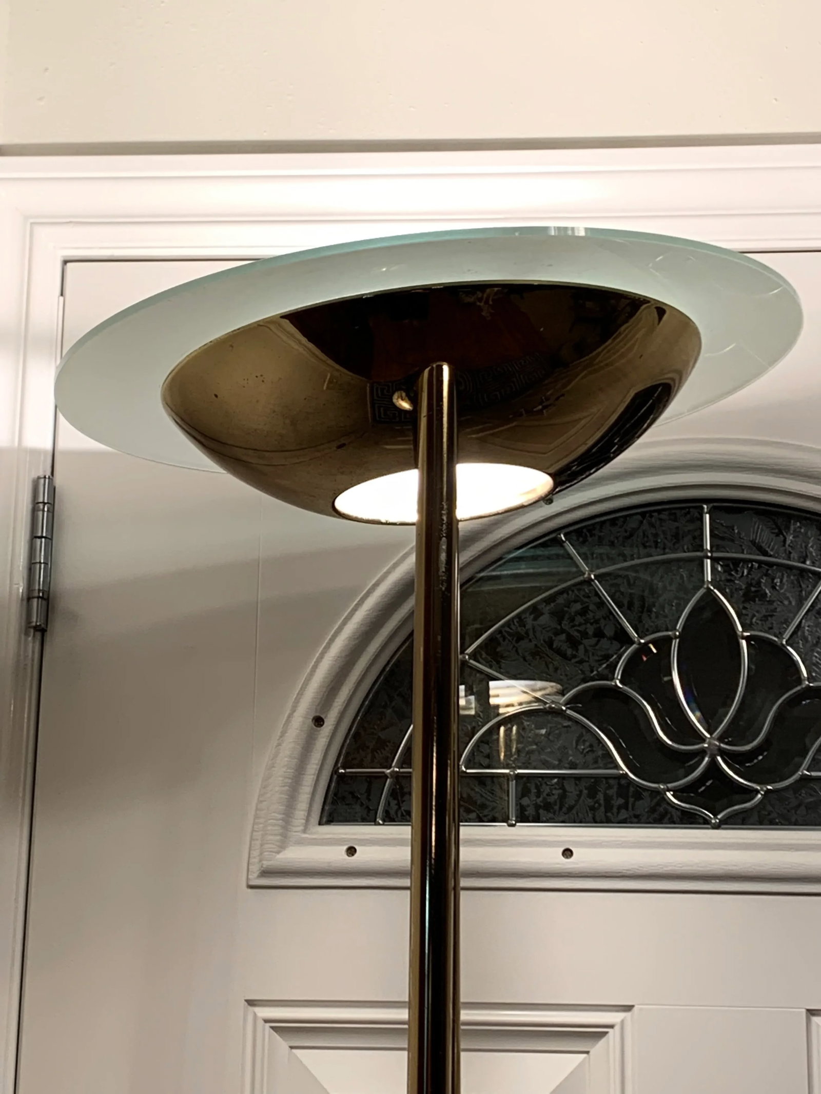 Vintage 1980s Relco Brass Floor Torch Lamp, Made in Italy - 4