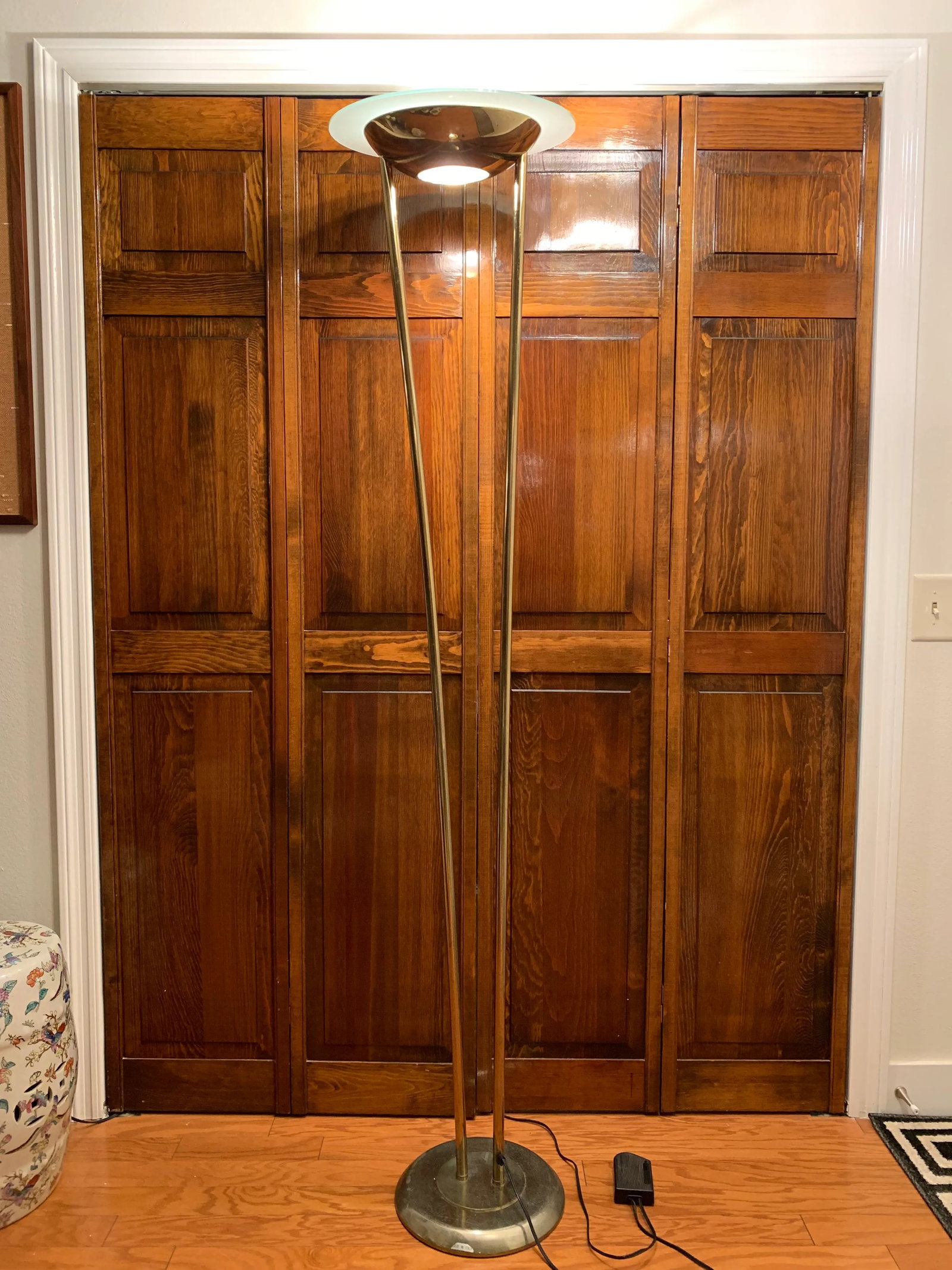 Vintage 1980s Relco Brass Floor Torch Lamp, Made in Italy - 5