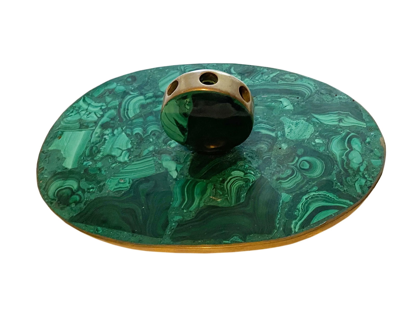 French Art Deco Malachite Pen Holder - 7