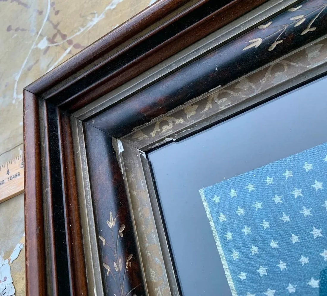 Circa 1930 Framed Vintage 48 Star Gauze Parade Flag - 5