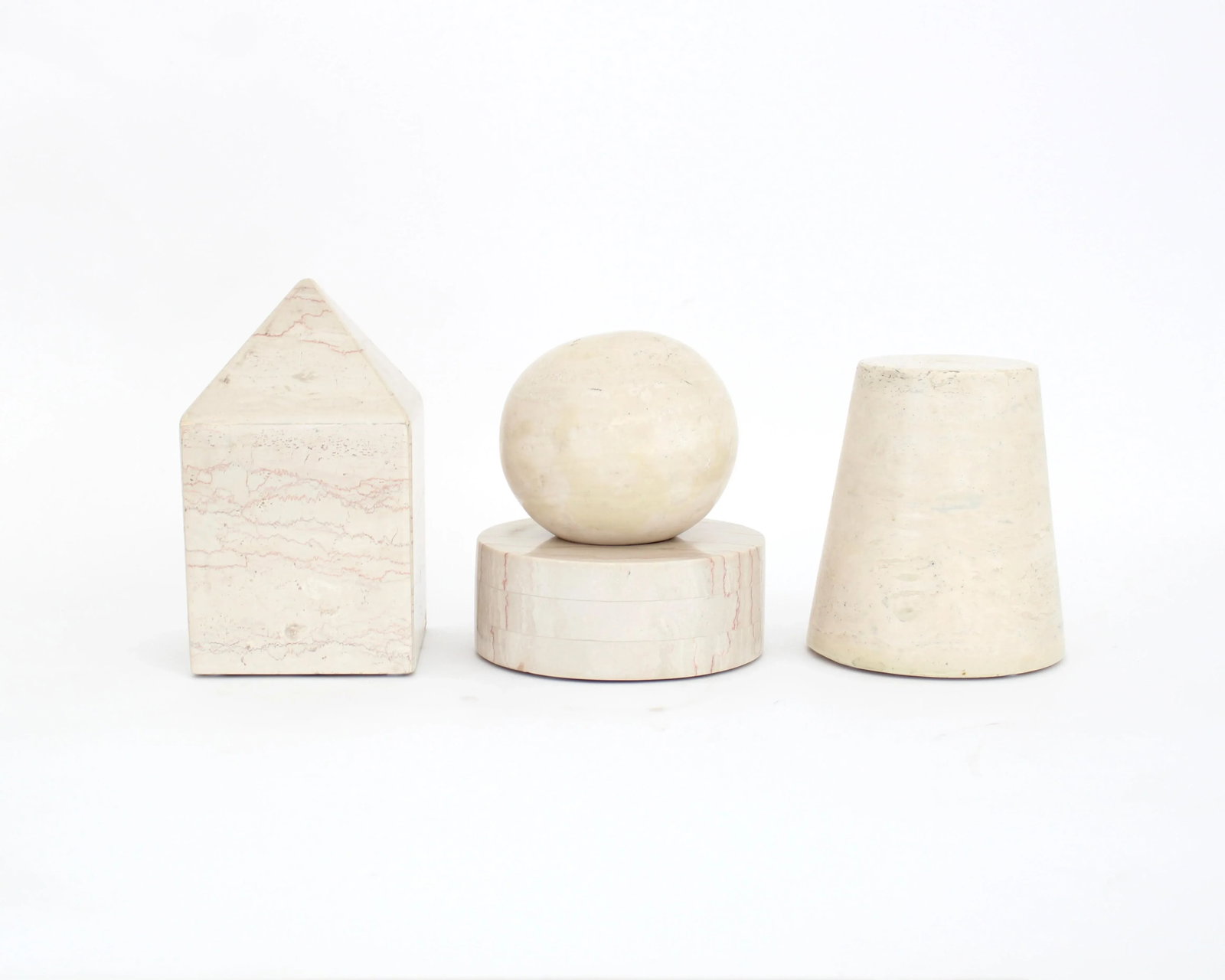 Italian Pale Cream Solid Architectural Marble Cone Form - 8