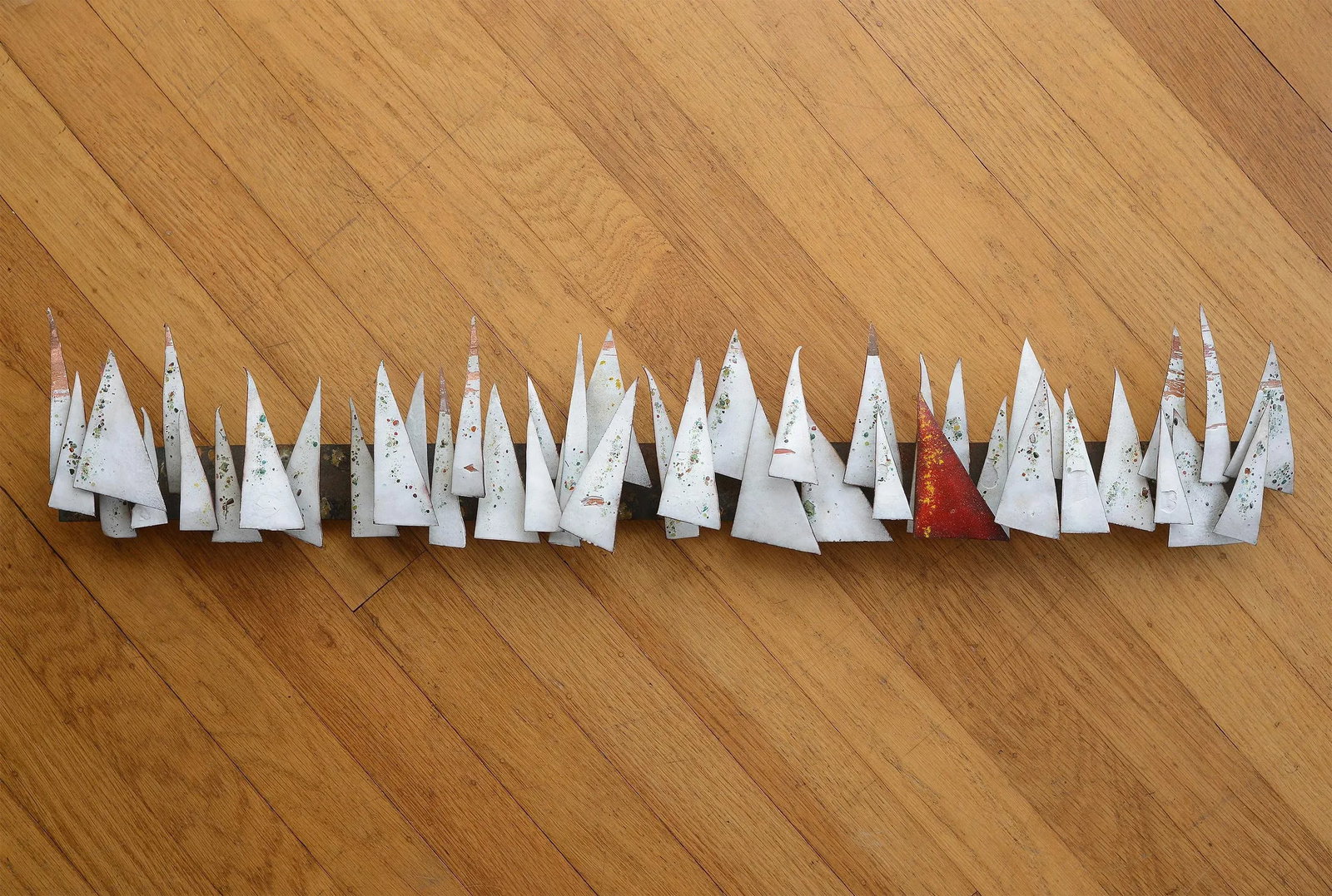 Mid Century Enamel on Copper Abstract Sailboats Wall Sculpture - 13
