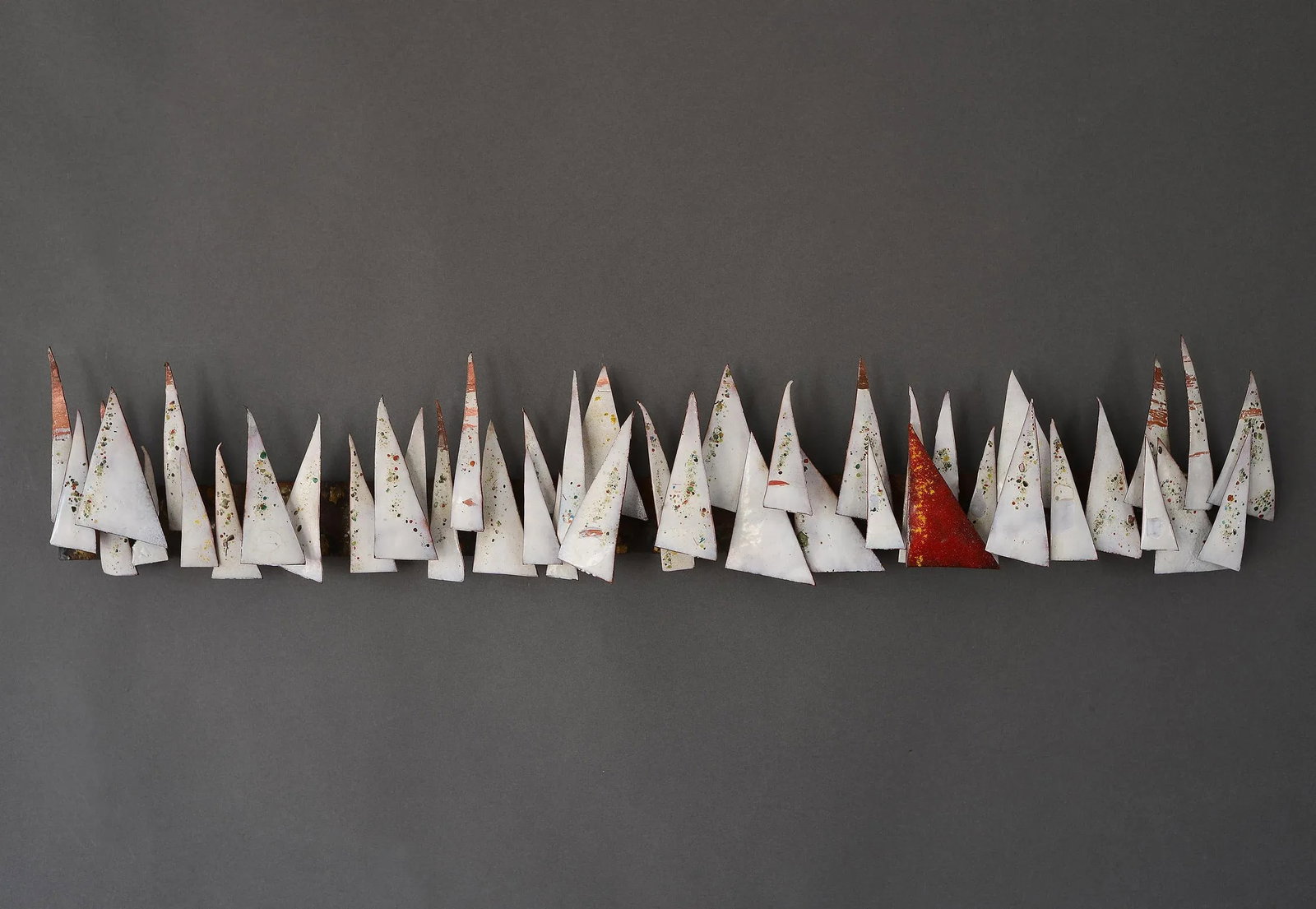 Mid Century Enamel on Copper Abstract Sailboats Wall Sculpture - 2