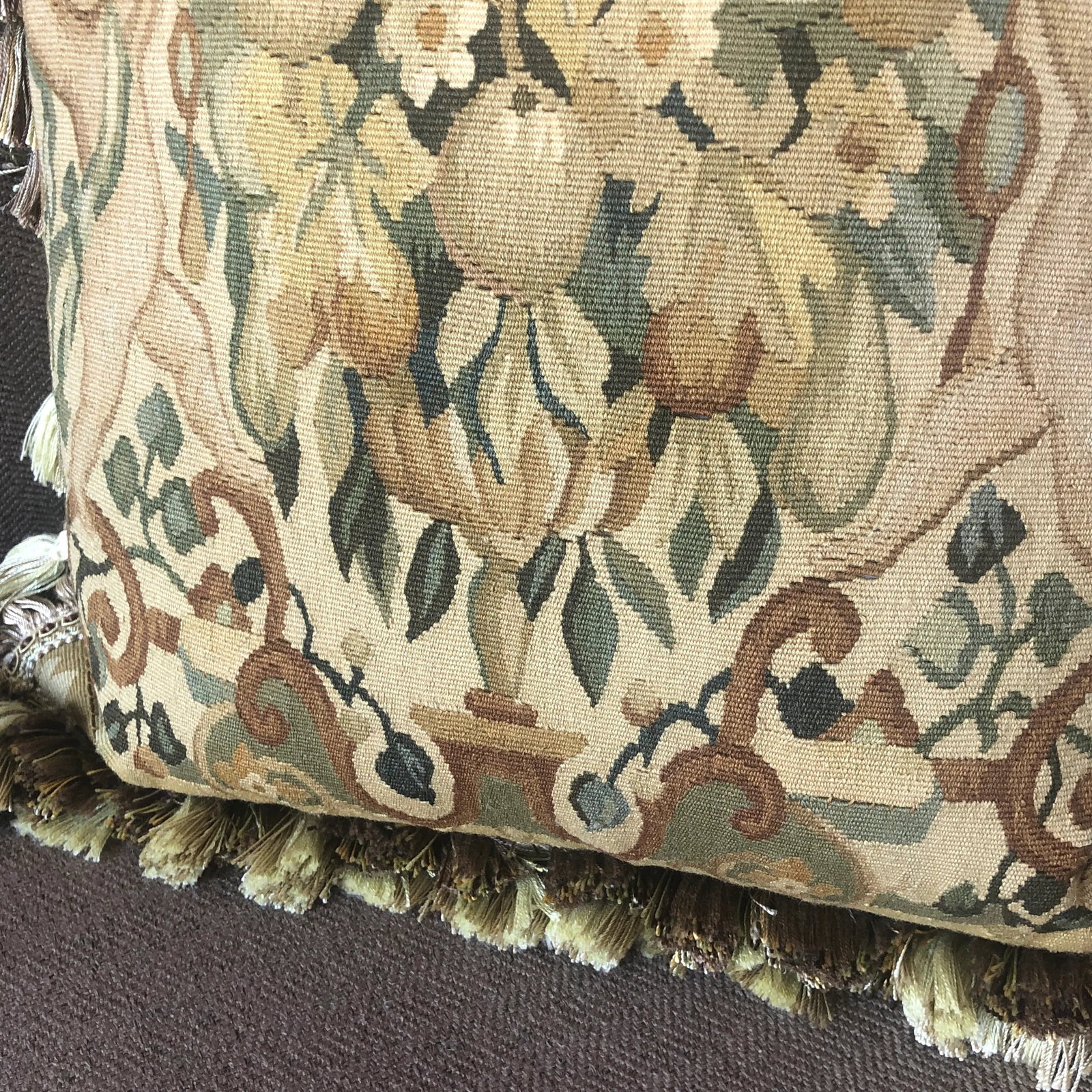 Vintage Recreated Mid 16th Century Hand-Woven Wool Tapestry Pillow - 10