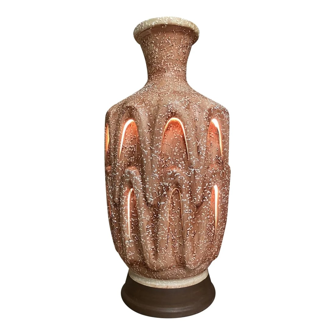 Mid-Century Plaster Table Lamp With Night Light - 3