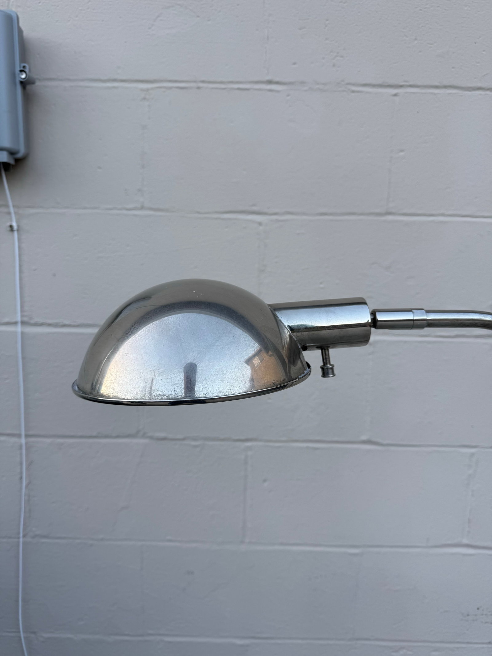 Vintage 1970s Mid Century Modern Attributed to Koch & Lowy Chrome Pharmacy Floor Lamp, Adjustable Re - 2