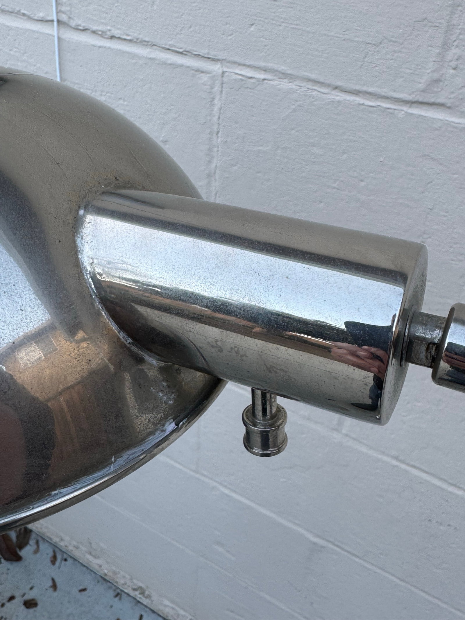 Vintage 1970s Mid Century Modern Attributed to Koch & Lowy Chrome Pharmacy Floor Lamp, Adjustable Re - 9