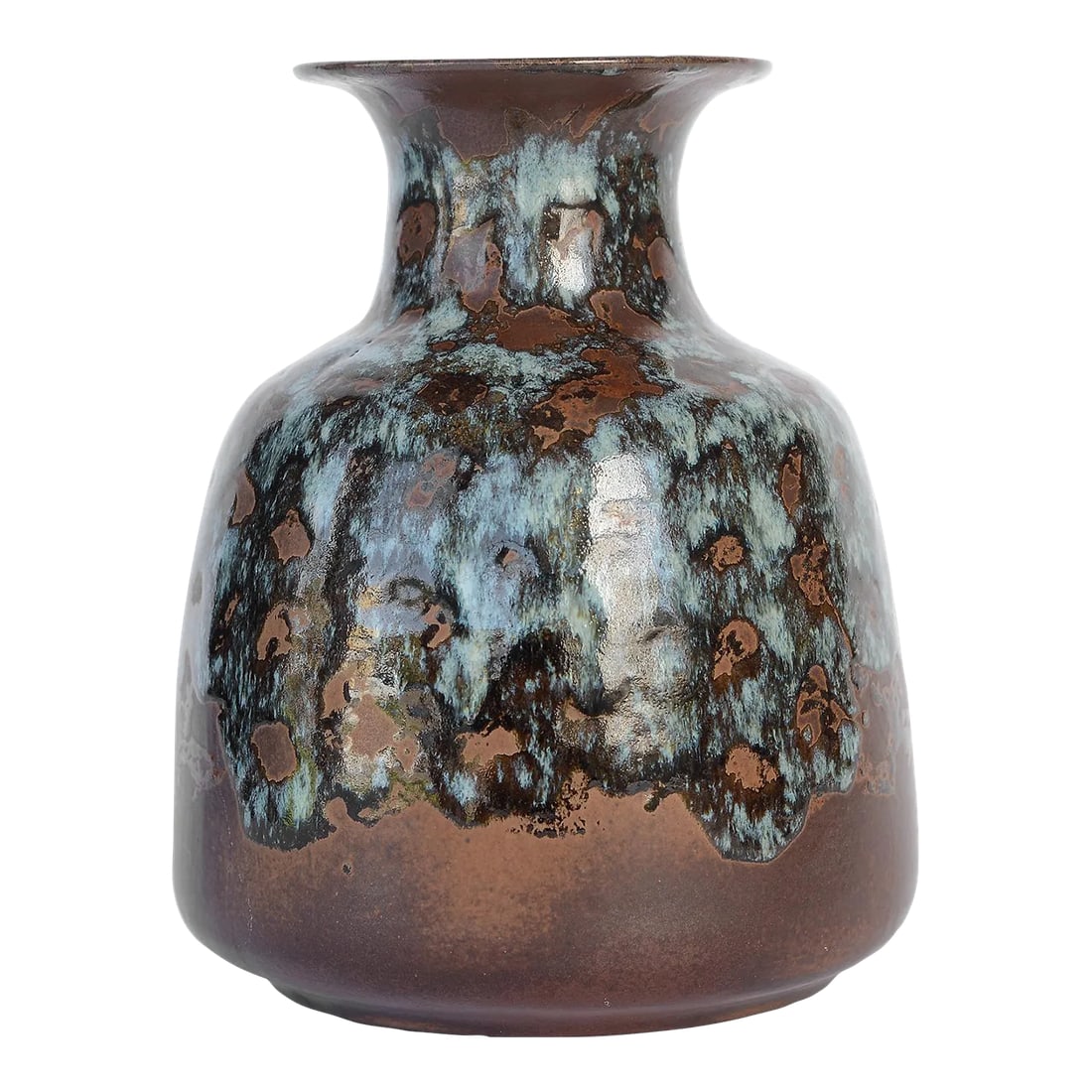 Large Mid Century Pottery Craft Drip Glaze Vase (1 of 13)