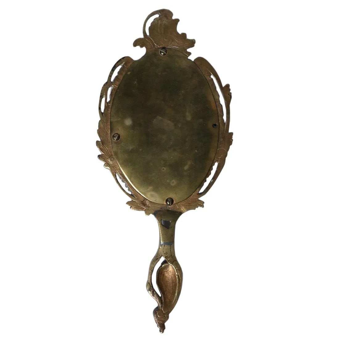 Victorian Brass Hand Mirror - 3