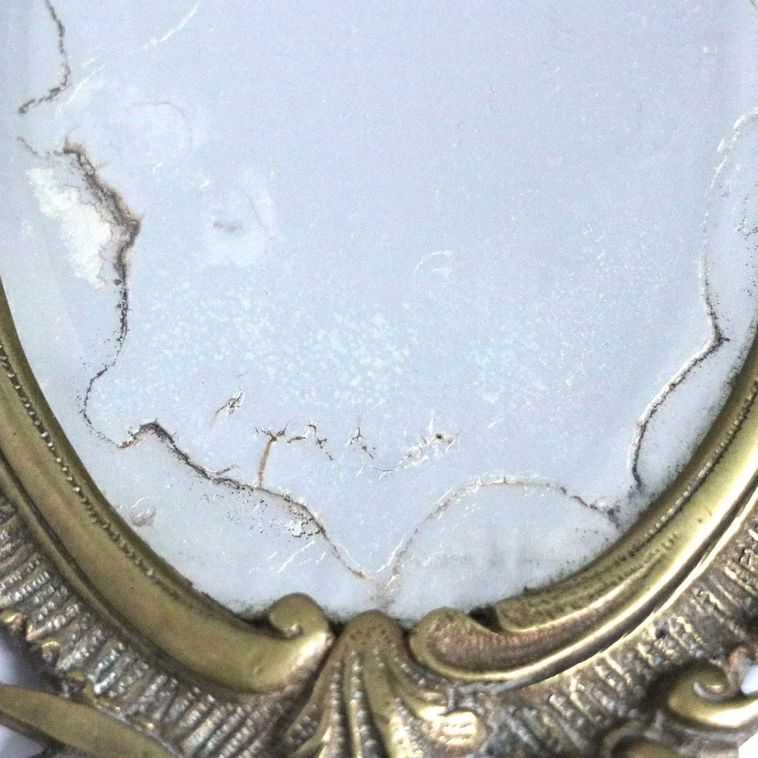 Victorian Brass Hand Mirror - 6