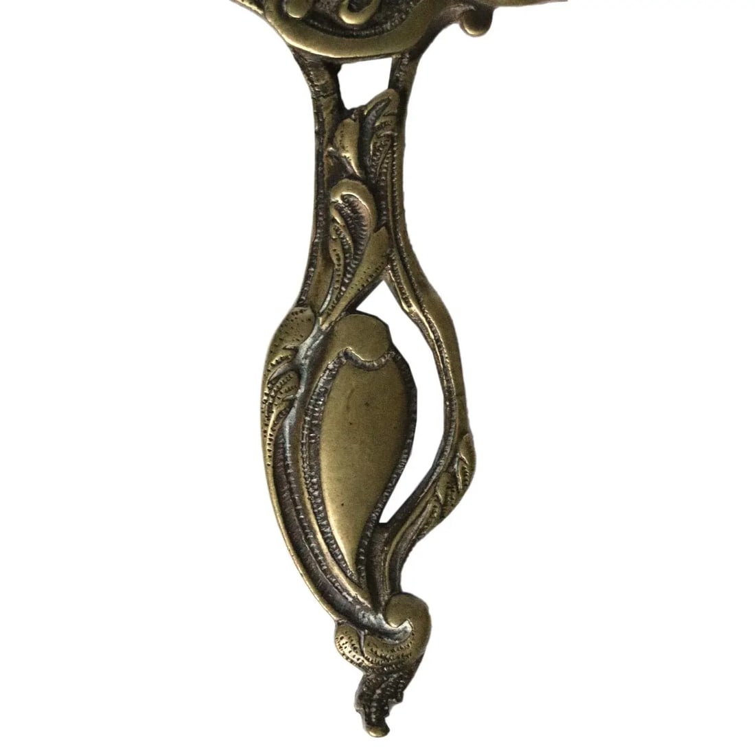 Victorian Brass Hand Mirror - 8