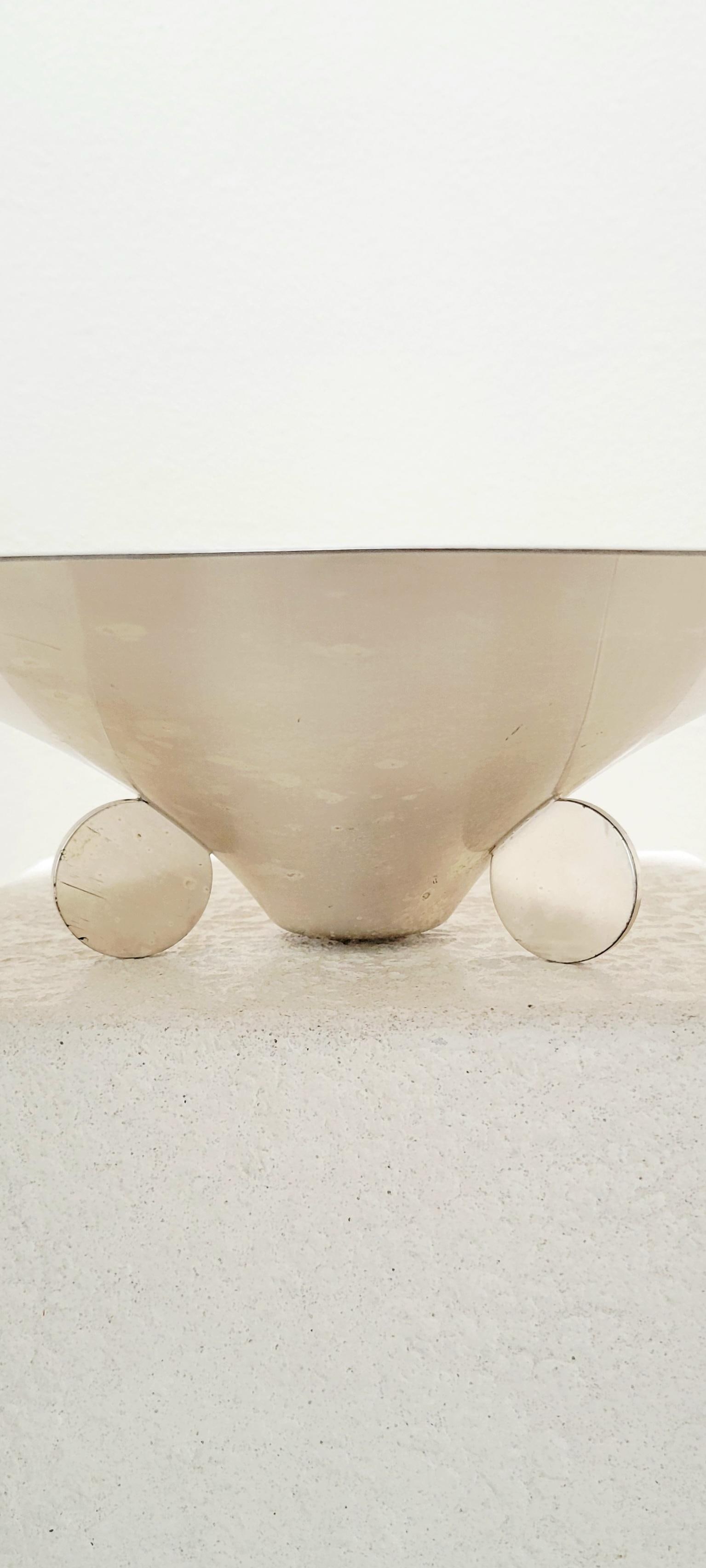 1930s WMF Ikora Bauhaus Art Deco Footed Bowl Silver + Black - 3