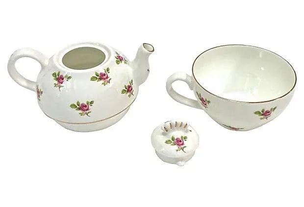 Porcelain Portable Cup & Teapot Combo - 3