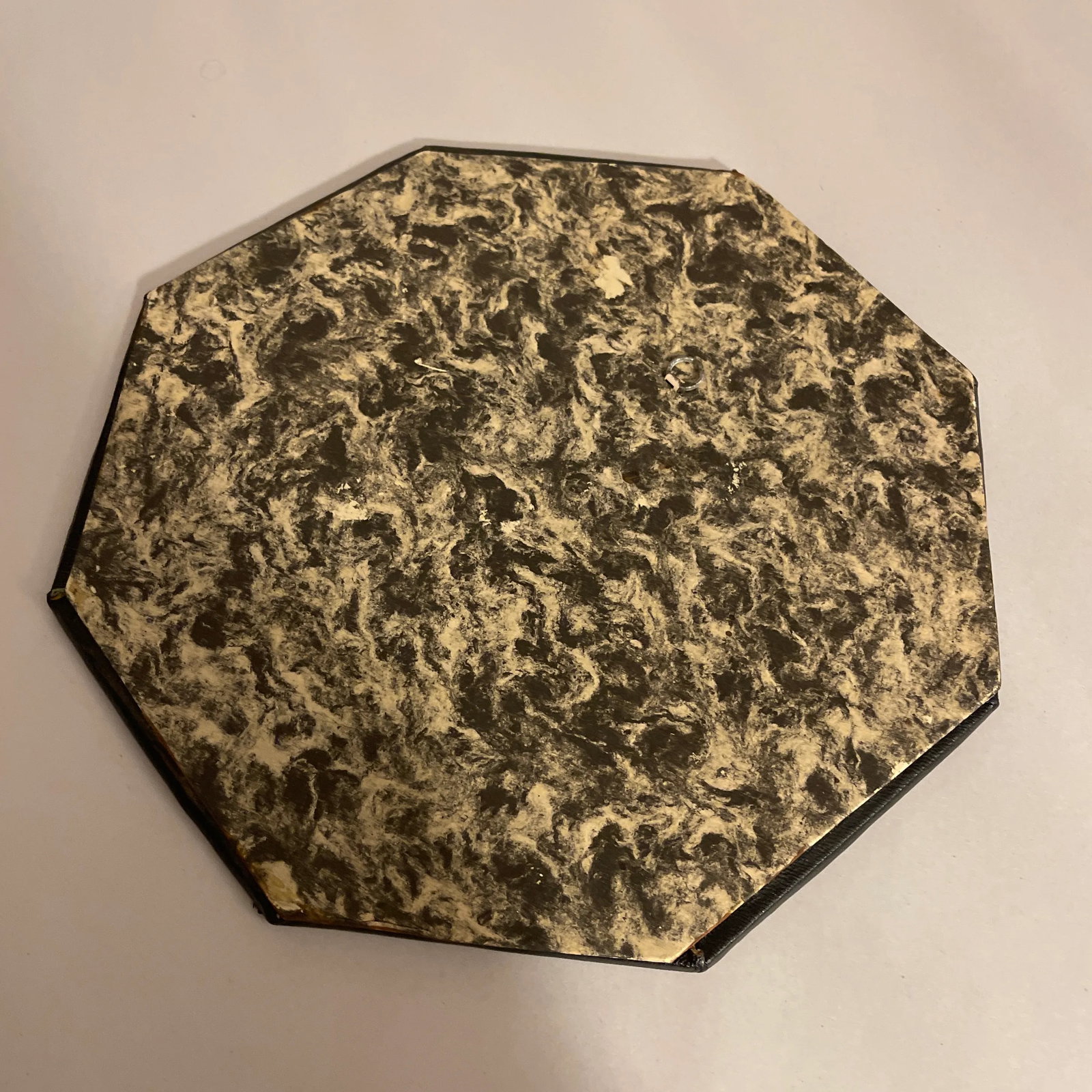 Hexagonal Gilt Leather Mirror - 3