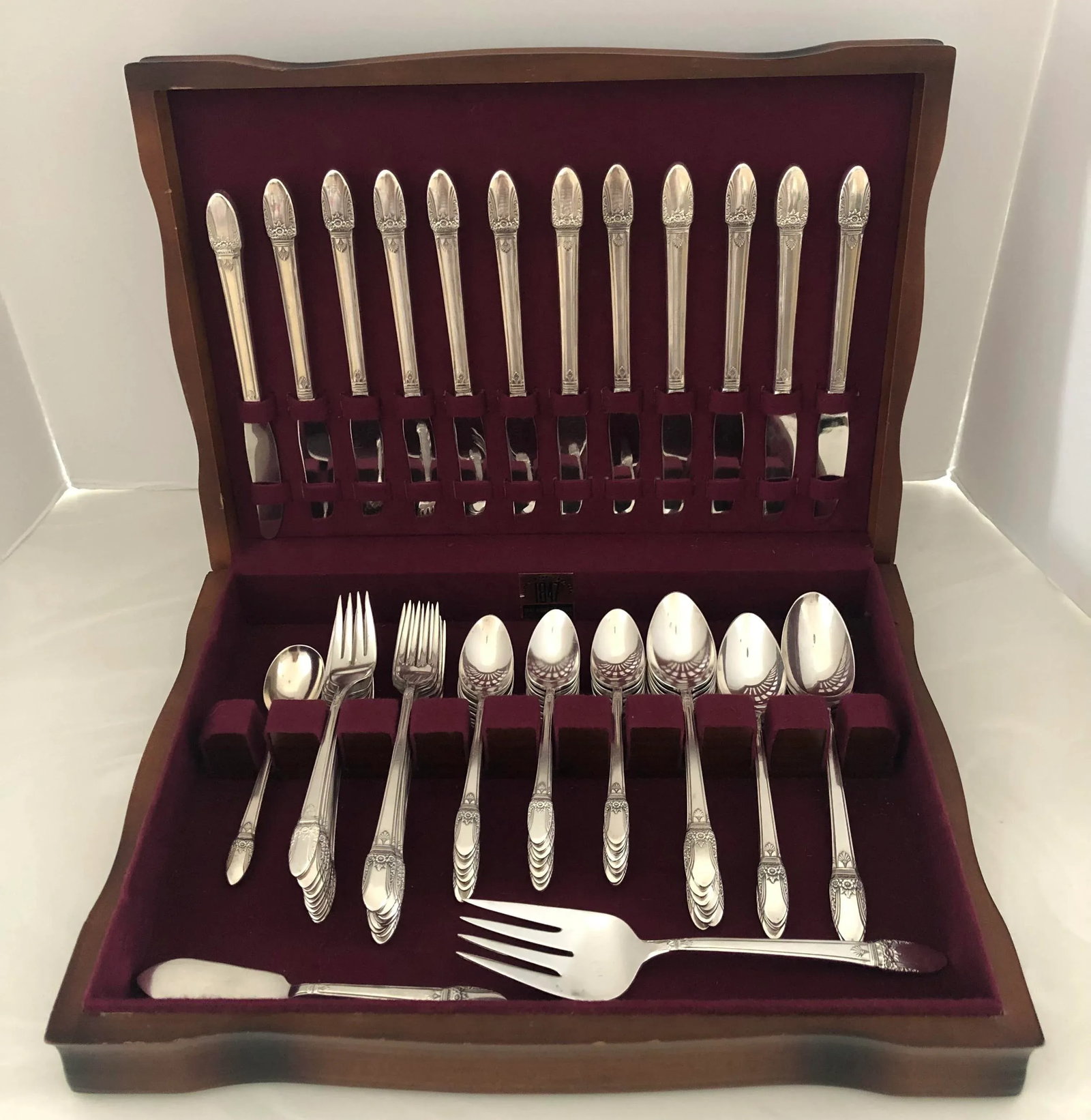 Rogers Brother's First Love Silverplate Flatware Service for 12 - 2
