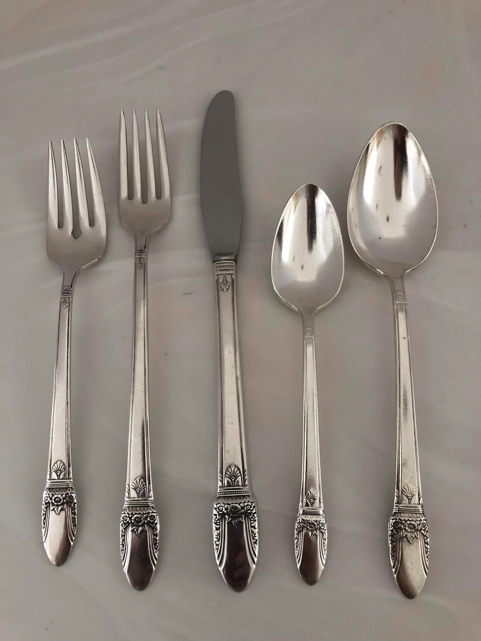 Rogers Brother's First Love Silverplate Flatware Service for 12 - 6
