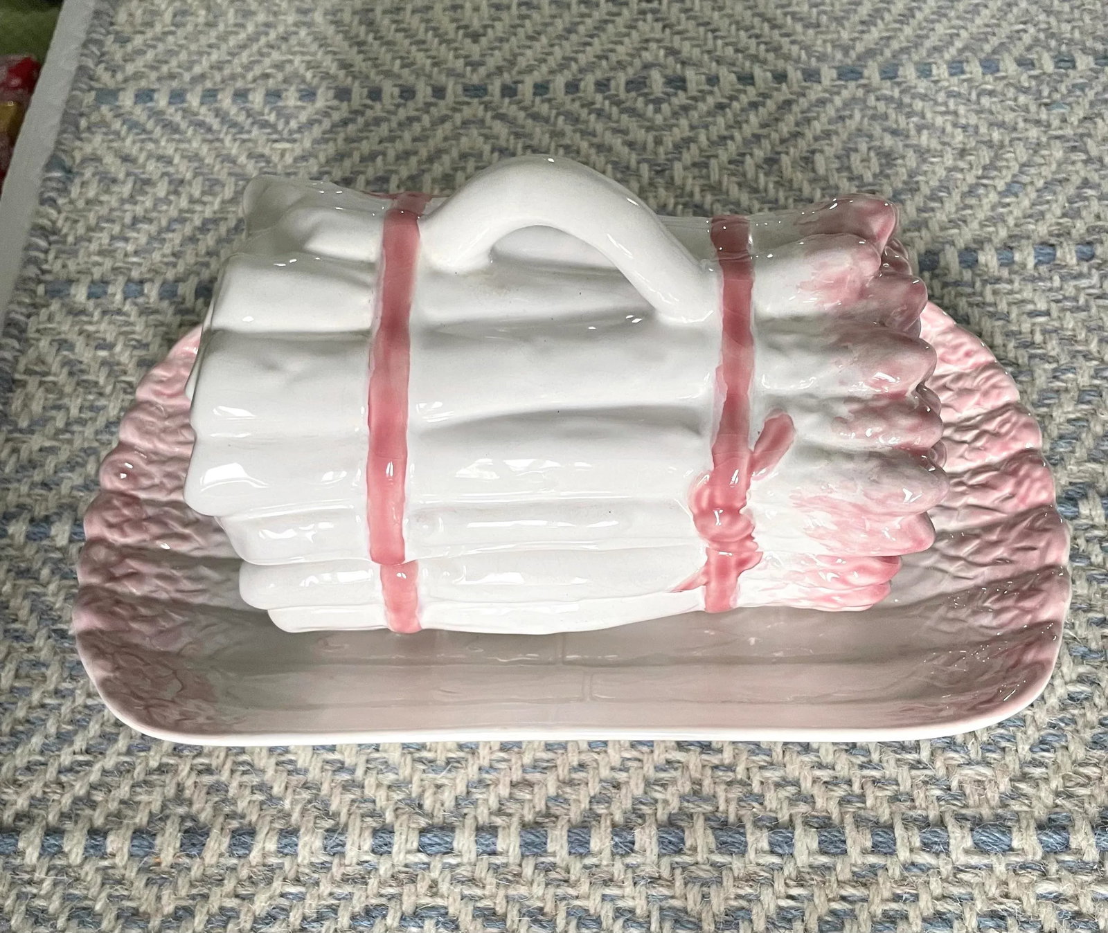 1960s Majolica Asparagus Tureen With Dish Set- 2 Pieces - 9