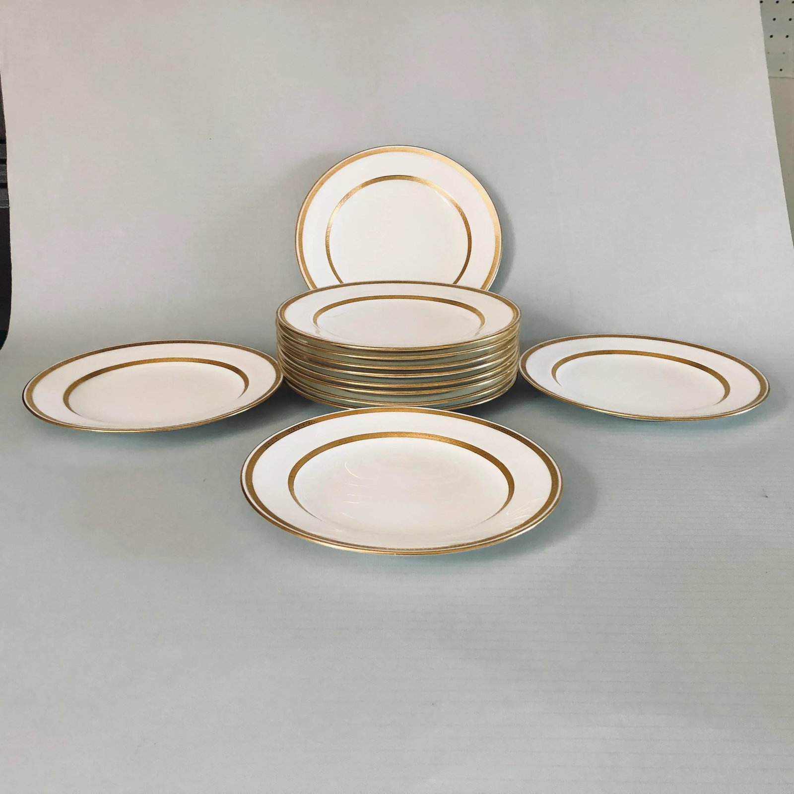 Vintage Mintons Higgins & Seiter Bone English China Plates S /12 - 7