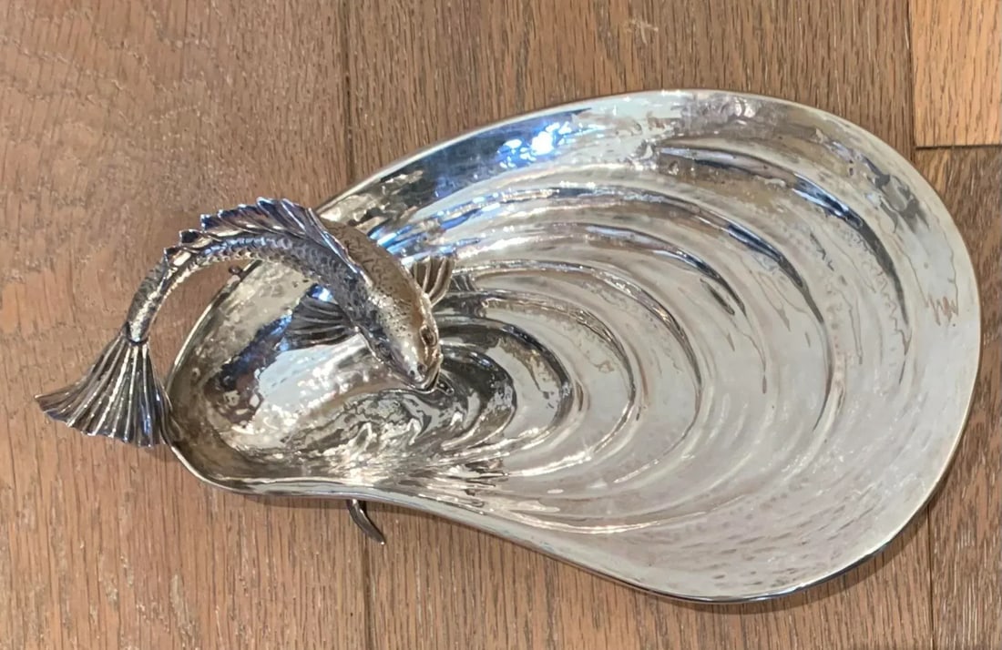 Vintage Metal Serving Plate - 9