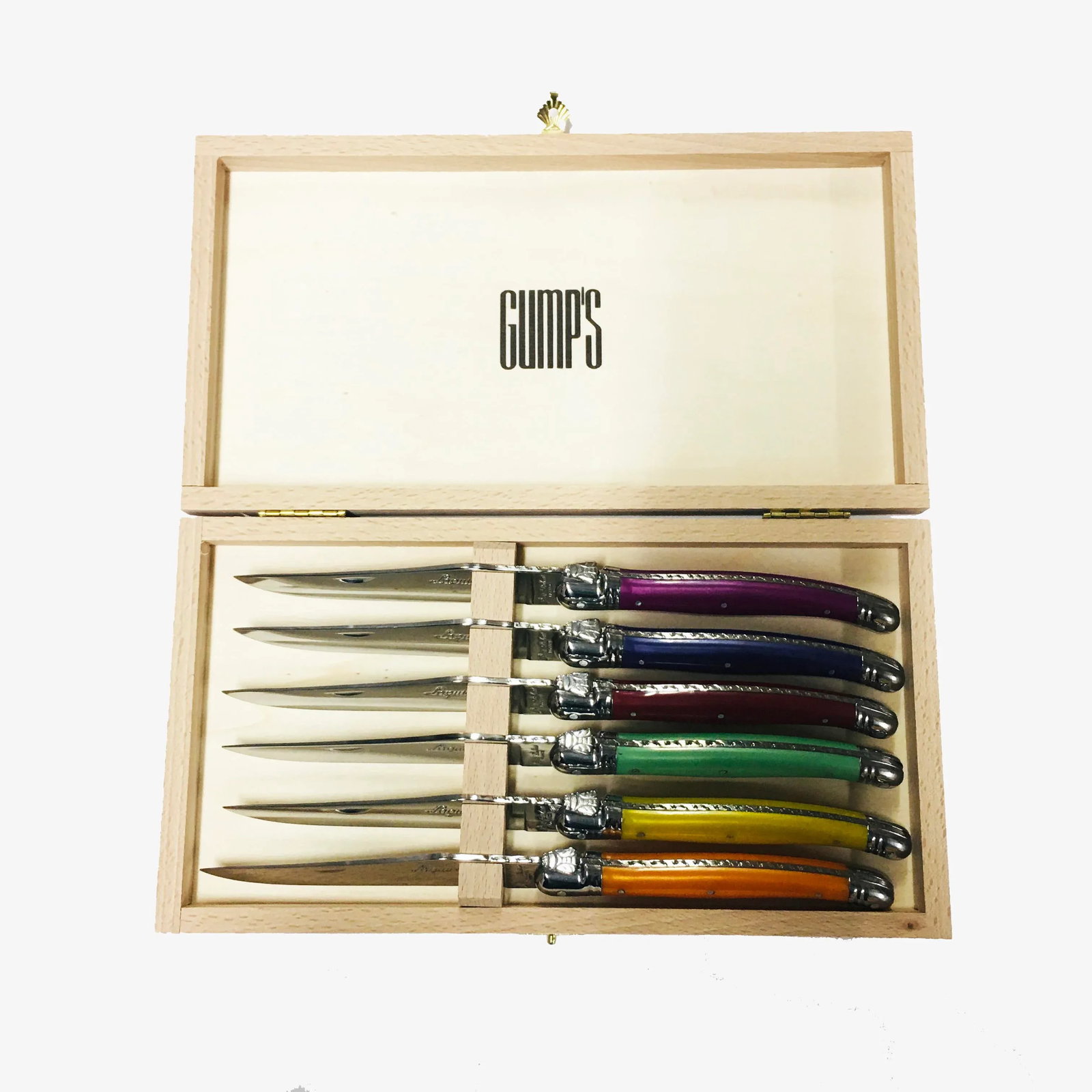 Contemporary Jean Dubost Laguoile Stainless Steel Steak Knives - Set of 7 - 8