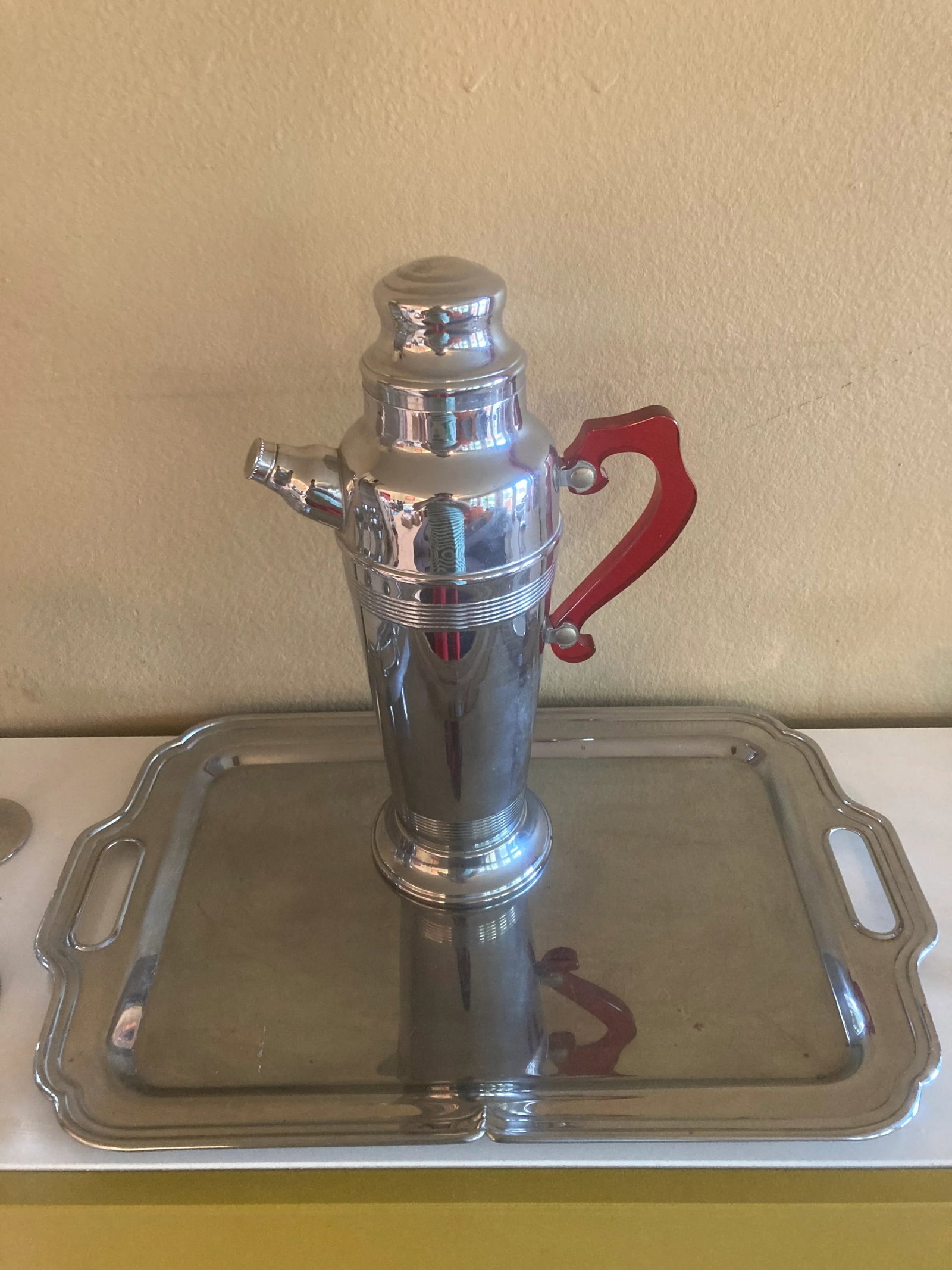 Vintage Art Deco Krome Craft Farber Bros Cocktail Shaker Set- 8 Pieces - 6