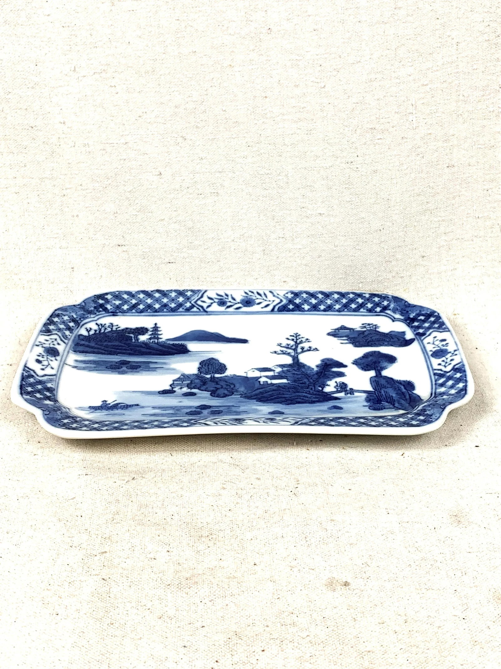 Vintage Asian Blue & White Platter - 2