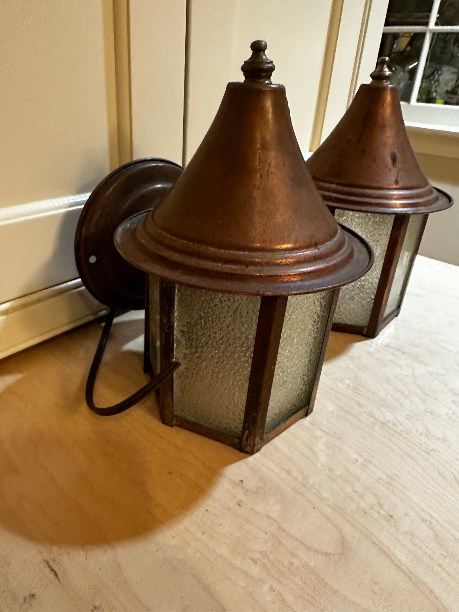 Vintage Arts and Crafts Copper Wall Sconces - a Pair - 4
