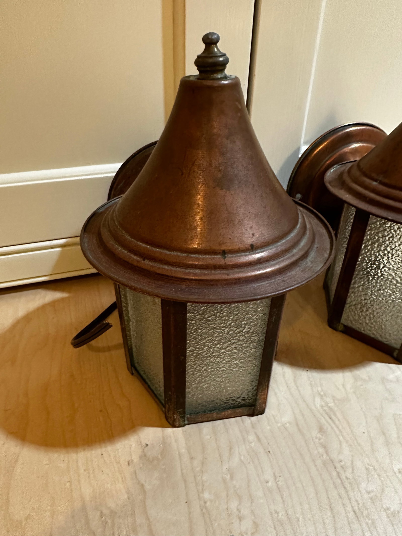 Vintage Arts and Crafts Copper Wall Sconces - a Pair - 5
