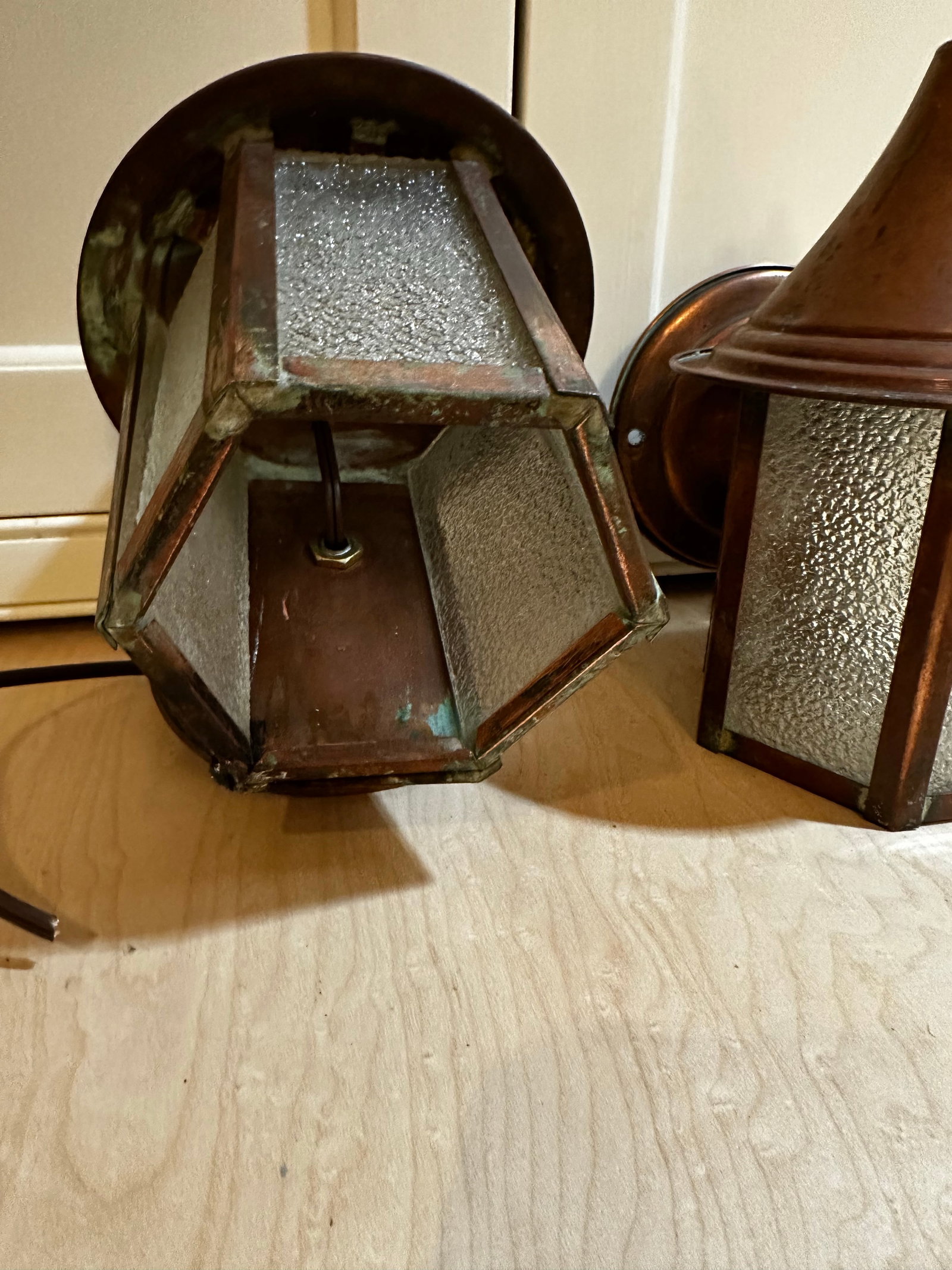 Vintage Arts and Crafts Copper Wall Sconces - a Pair - 6