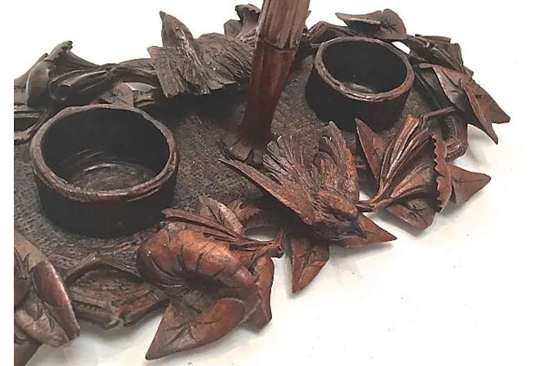 Antique Black Forest Condiment Caddy - 7