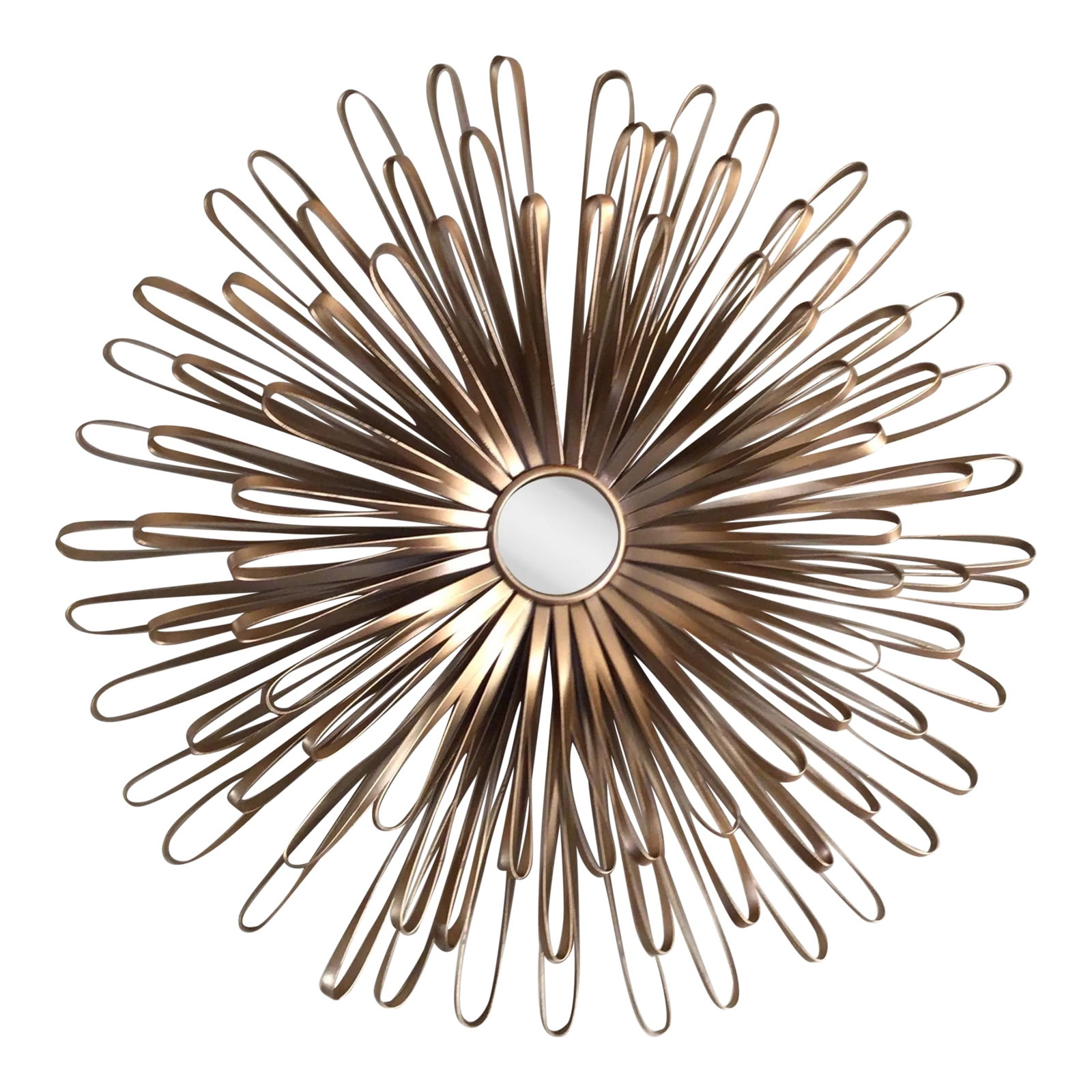 Gold Tone Metal Flower Mirror (1 of 10)
