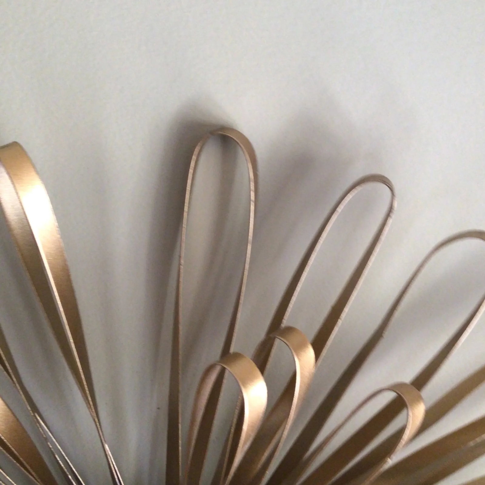 Gold Tone Metal Flower Mirror - 6