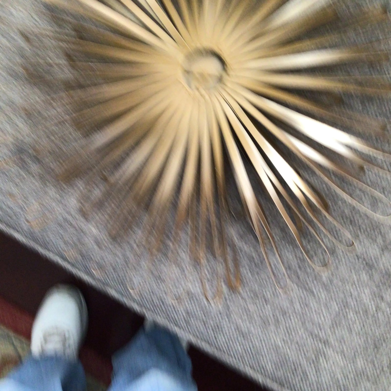 Gold Tone Metal Flower Mirror - 7