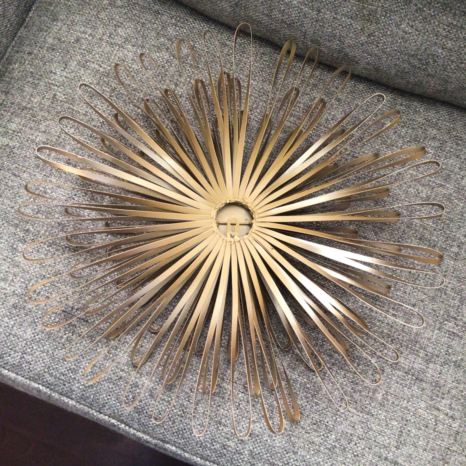 Gold Tone Metal Flower Mirror - 8