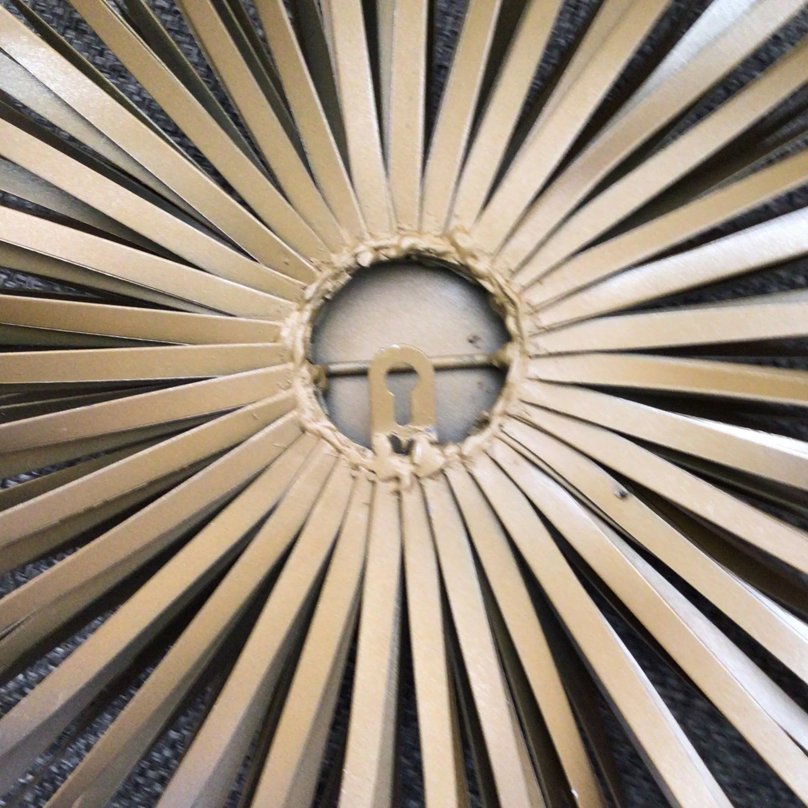 Gold Tone Metal Flower Mirror - 9
