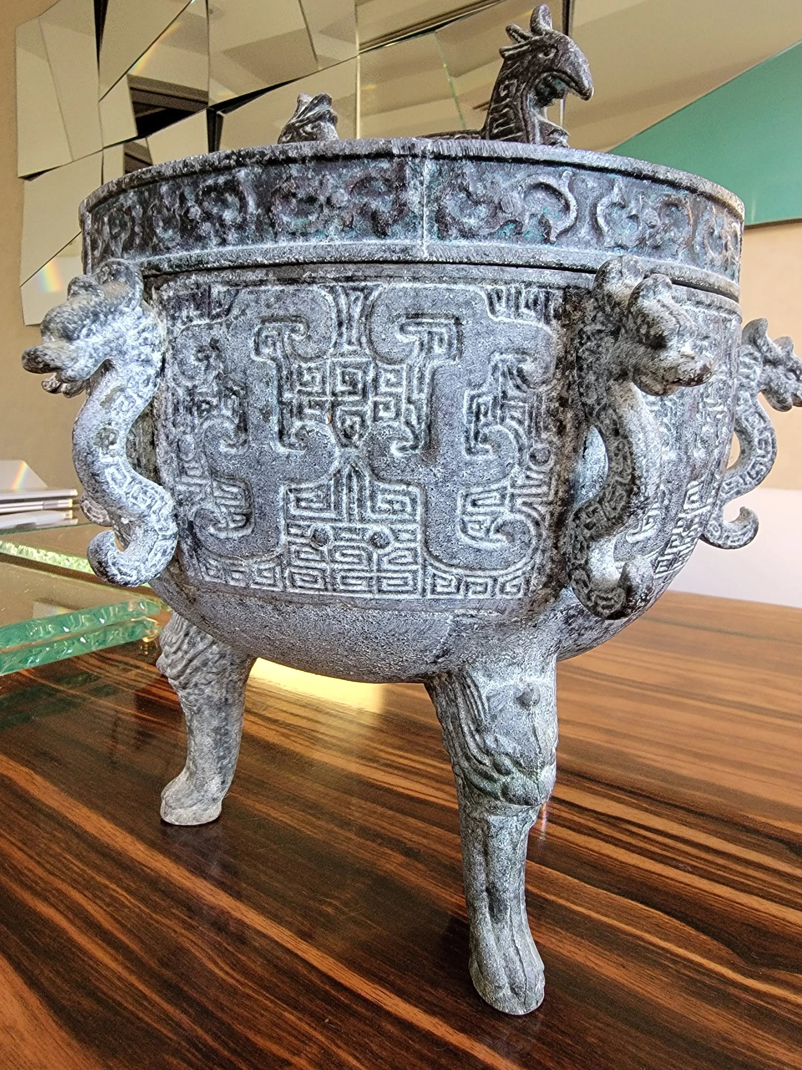 Mid-Century Modern James Mont-Style Asian Influence Ice Bucket - 3