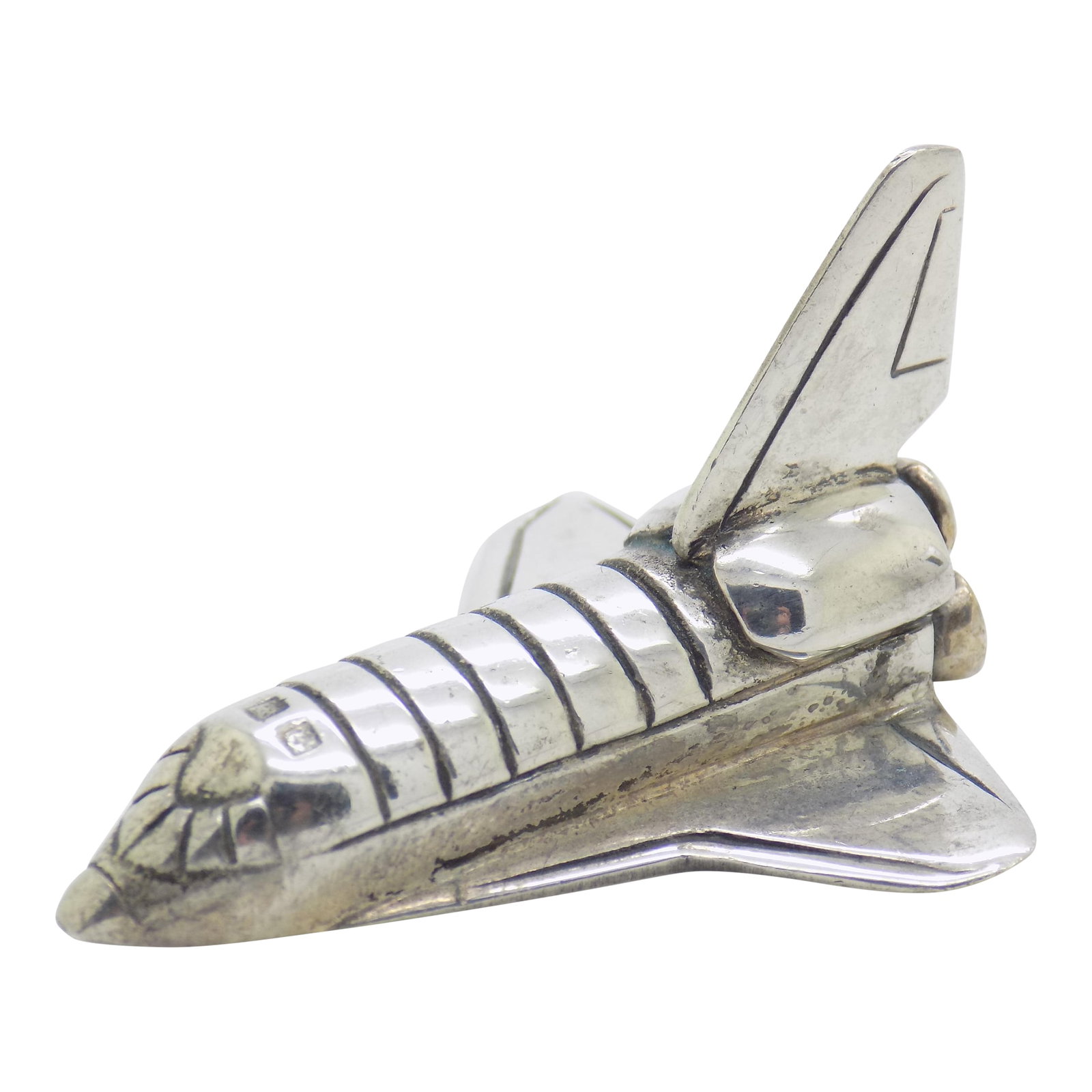 Vintage Italian Handmade Genuine Sterling Silver Space Shuttle Figurine Miniature (1 of 9)